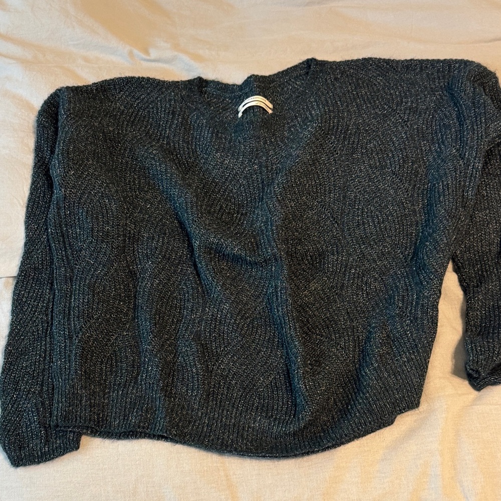 Anthropologie green crew neck Sweater
